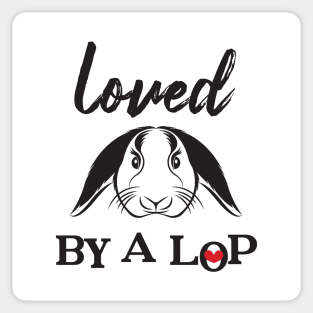 Loved by a lop eared rabbit Sticker